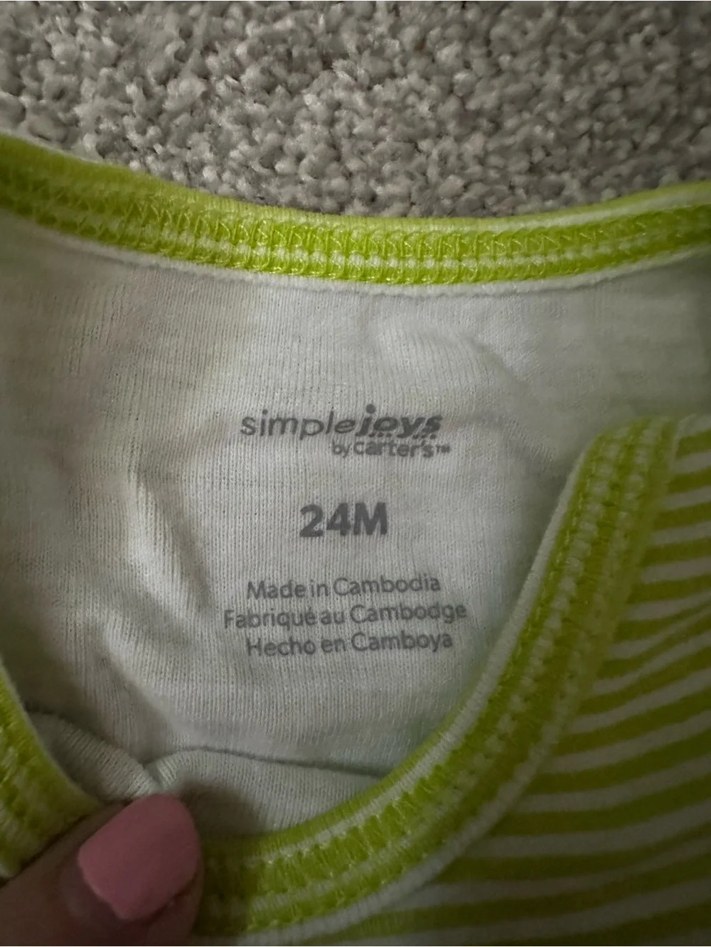 Long Sleeve Lime Green Stripe Baby Bodysuit